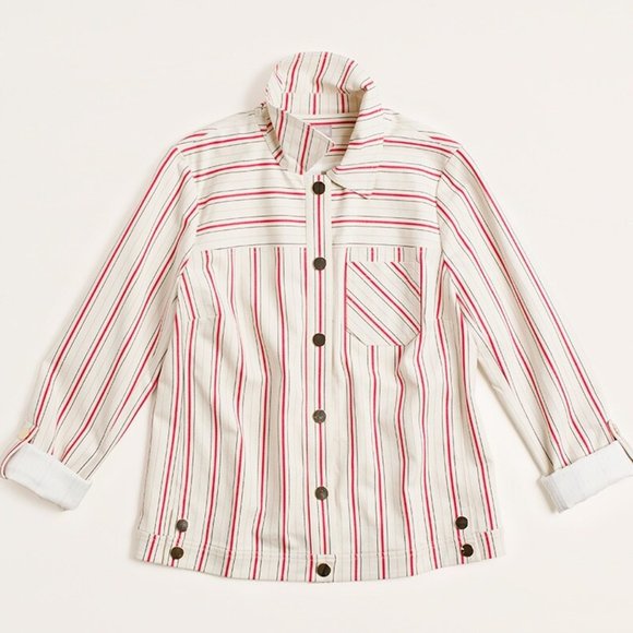 Chico's Striped Bi-Stretch Jacket - Picture 4 of 16